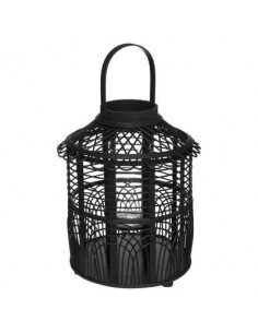 LANTERNA 181478 BAMBOO/VETRO 37X43CM COLORI ASSORTITI su TreG Ingrosso