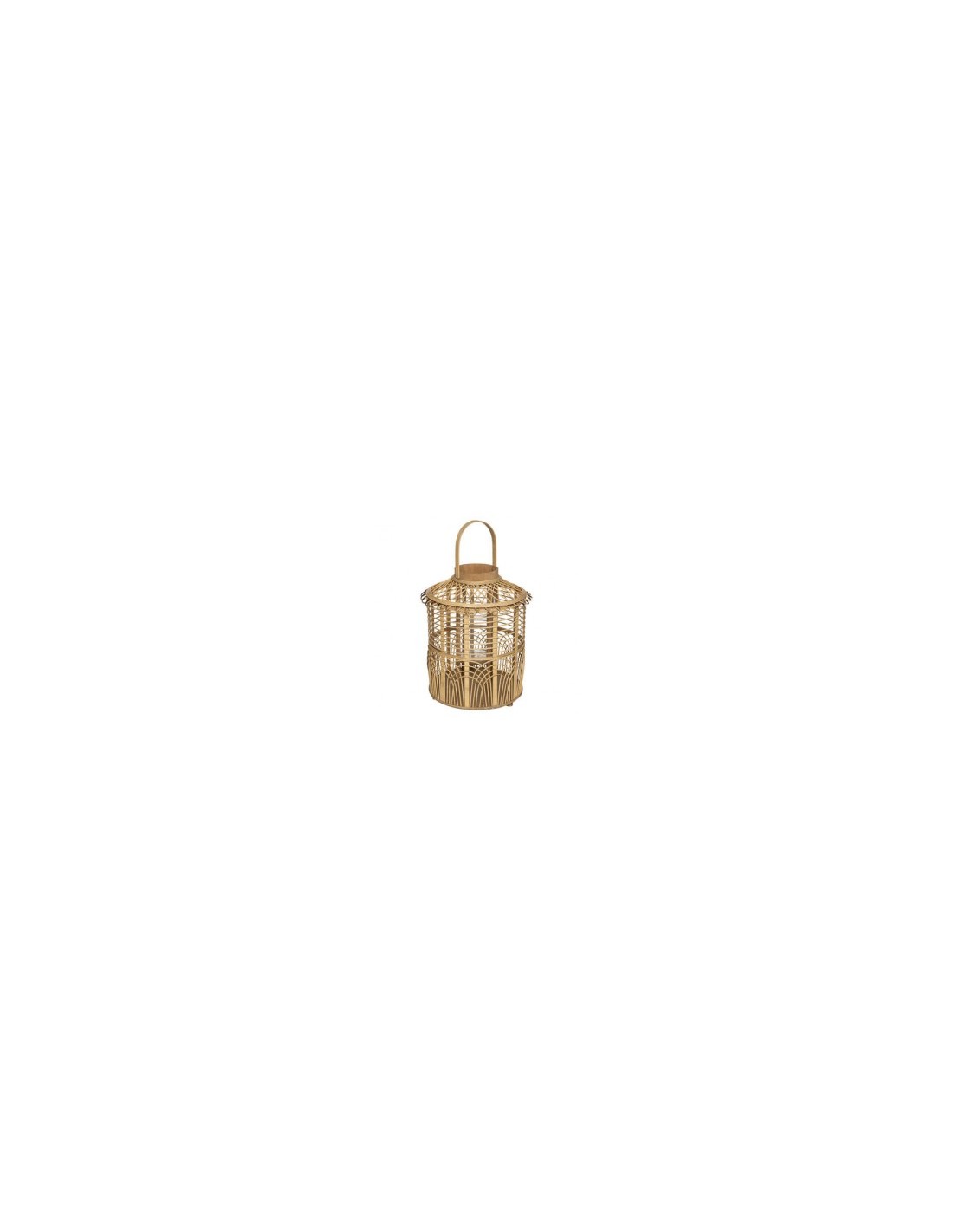LANTERNA 181478 BAMBOO/VETRO 37X43CM COLORI ASSORTITI su TreG Ingrosso