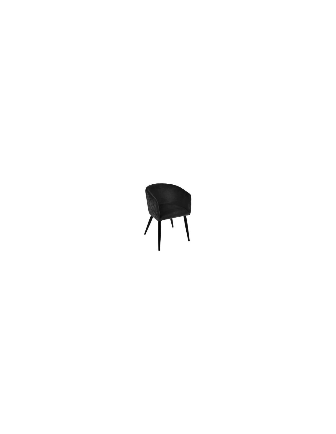 POLTRONA 157153F MARLO VELLUTO NERO su TreG Ingrosso