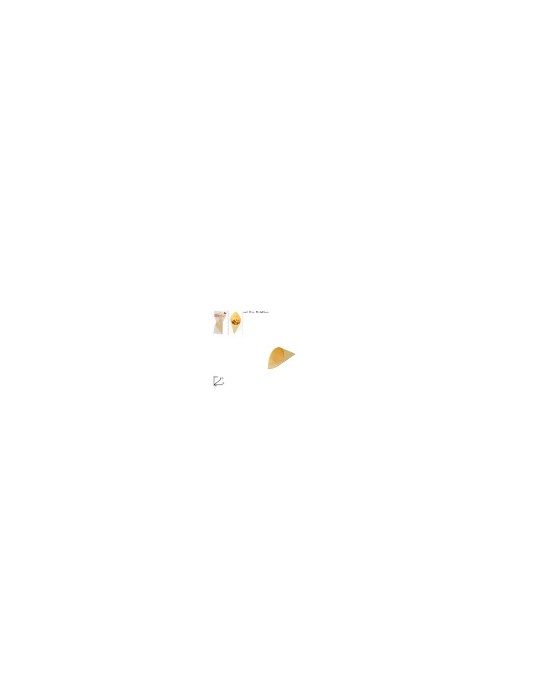 CONF 10 CONI X STUZZICHINI 25315 9CM su TreG Ingrosso