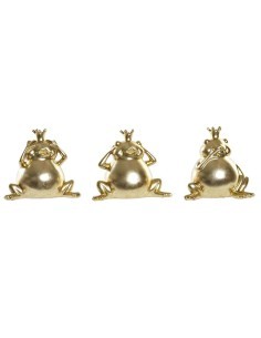 FIGURA RANA FD195177 RESINA 14X8X12CM DORATO su TreG Ingrosso
