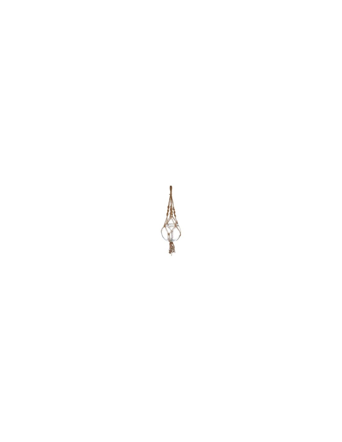 CACHEPOT 145106 18CM VETRO CON CORDA 16CM su TreG Ingrosso