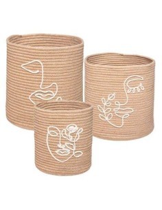 CESTINO 185631 2 MIS JUTA/COTONE 30X31,5CM su TreG Ingrosso