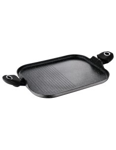 PIASTRA GRILL ALLUMINIO 35,5X28,3CM INDUZIONE su TreG Ingrosso