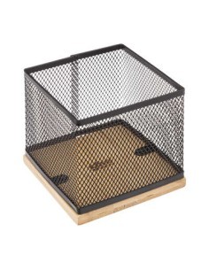 PORTAPENNE 181244 METALLO/BAMBOO 10X10X10CM su TreG Ingrosso