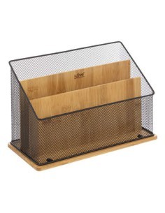 PORTADOCUMENTI 181247 METALLO/BAMBOO 29X14X20CM su TreG Ingrosso