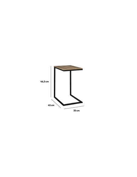 TAVOLINO 181281 METALLO/LEGNO 45X35X66CM su TreG Ingrosso