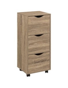 CASSETTIERA 181284 3 CASSETTI MDF 33X29X80CM NATURALE su TreG Ingrosso