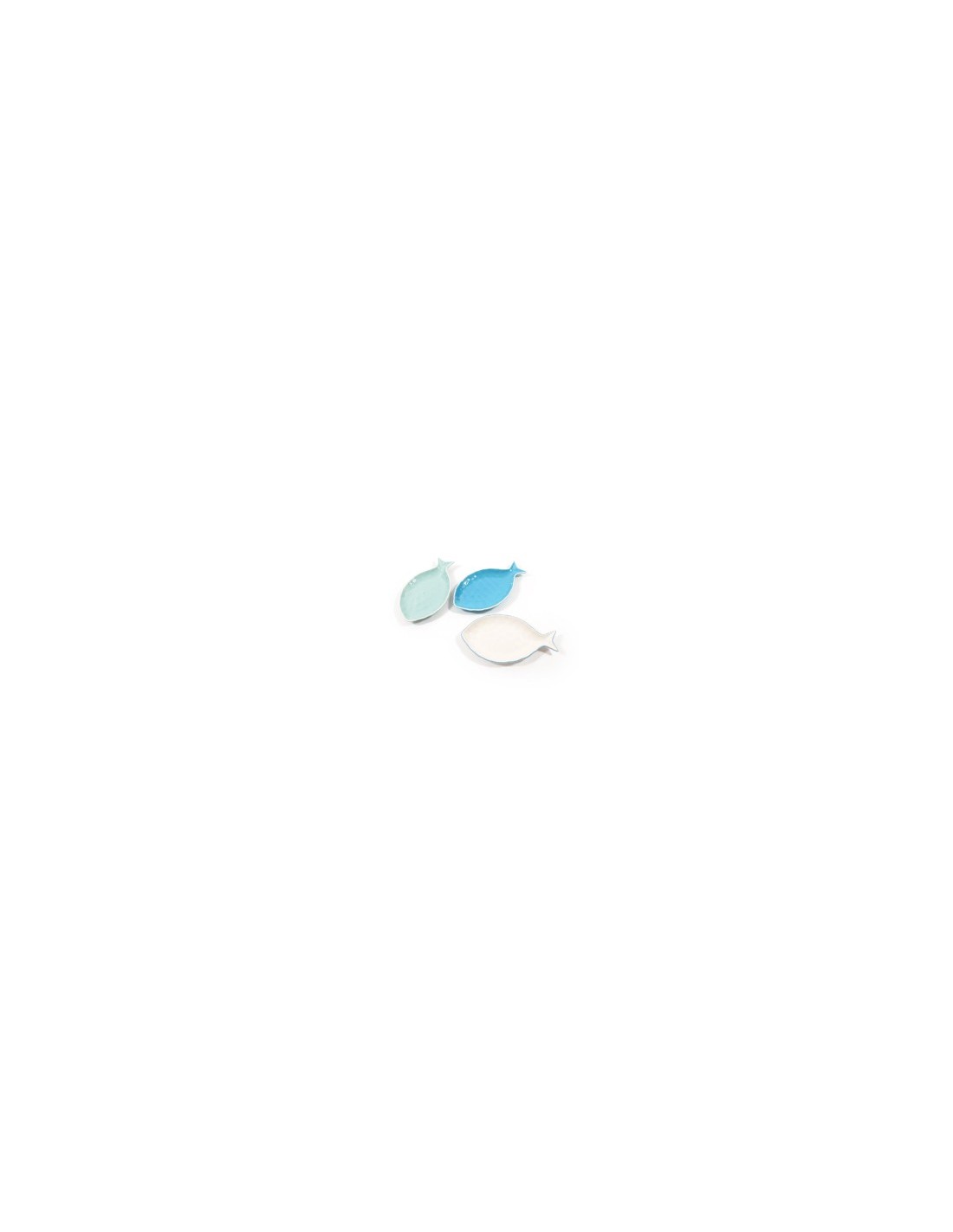PIATTO PESCE 01877 CERAMICA 26X14,5CM COLORI ASSORTITI su TreG Ingr...