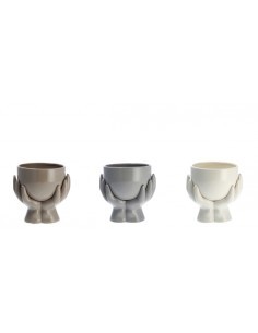 VASO 78062 HAND CERAMICA 20X17X20CM COLORI ASSORTITI su TreG Ingrosso