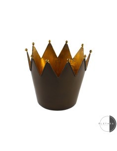 CORONA RUGGINE/ORO D16X15CM METALLO su TreG Ingrosso