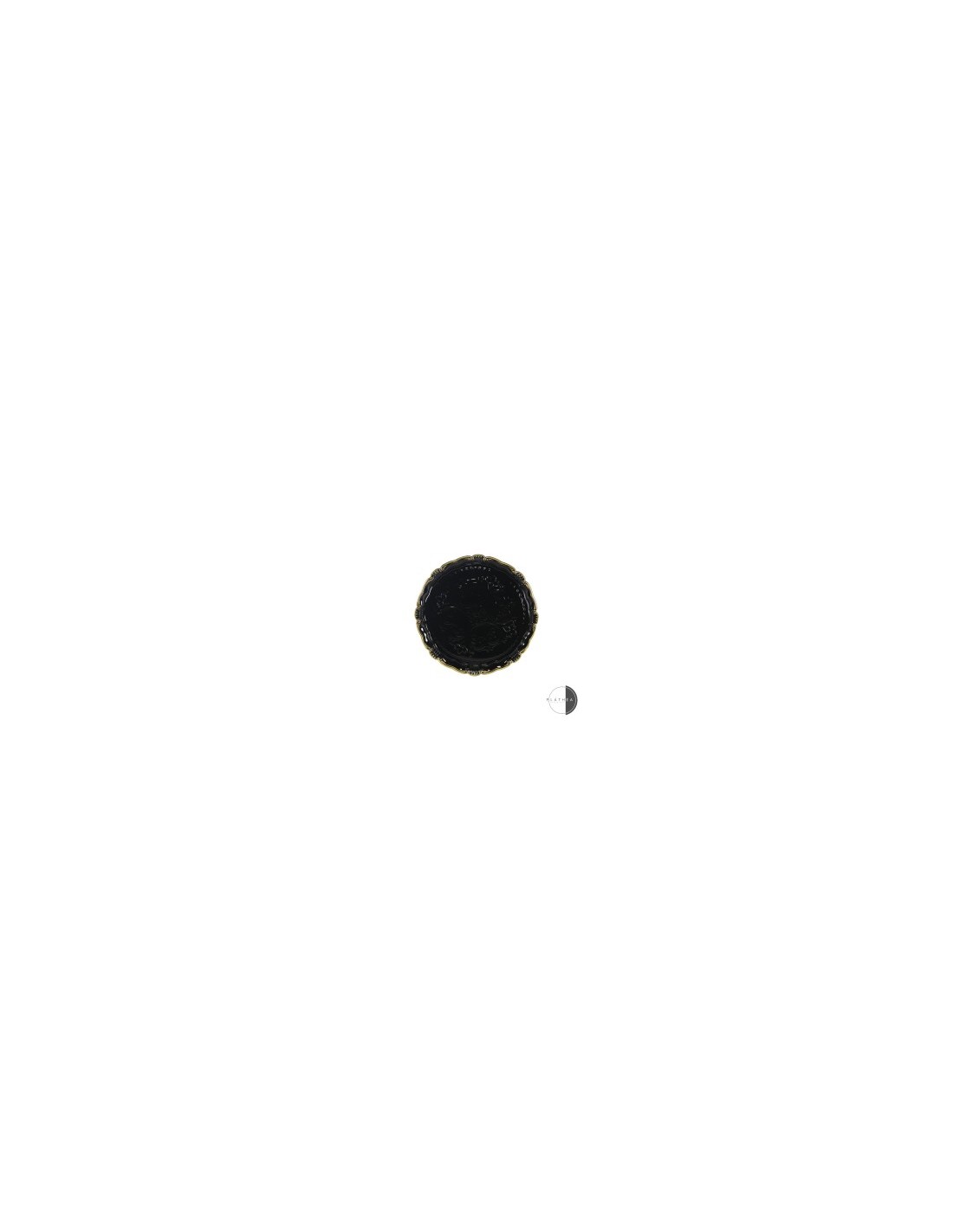 SOTTOPIATTO NERO D33CM PVC su TreG Ingrosso
