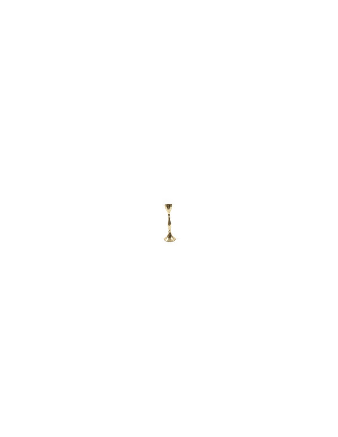 PORTACANDELA 1P METALLO ORO 28,5X10CM su TreG Ingrosso