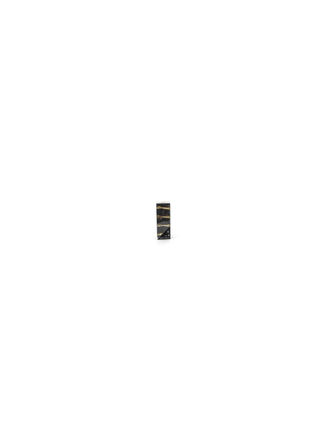SET 4 PORTATOVAGLIOLI FORK ORO 6X5X6CM su TreG Ingrosso