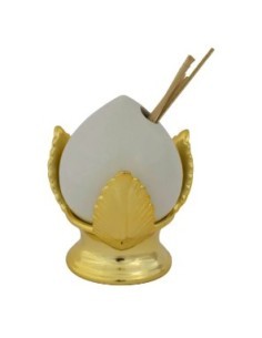PUMO 589373 PORTAPROFUMO 13CM BIANCO BASE ORO su TreG Ingrosso