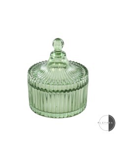 POTICHE VETRO D10X10CM VERDE