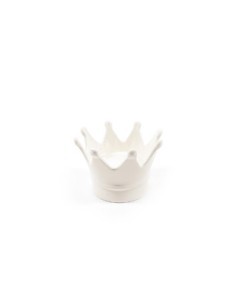 CORONA IN CERAMICA 15,5X10,5CM BIANCO su TreG Ingrosso