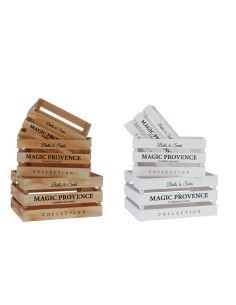 CASSETTA 73909 3 MIS LEGNO 40X30X20CM COLORI ASSORTITI su TreG Ingr...