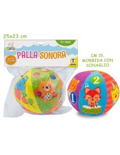 GOGO 66661 PALLA SONORA MORBIDOSA 15CM CON SONAGLIO su TreG Ingrosso