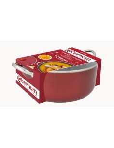 GRANDE FAMIGLIA CASSERUOLA+COPERCHIO 30CM ROSSO su TreG Ingrosso