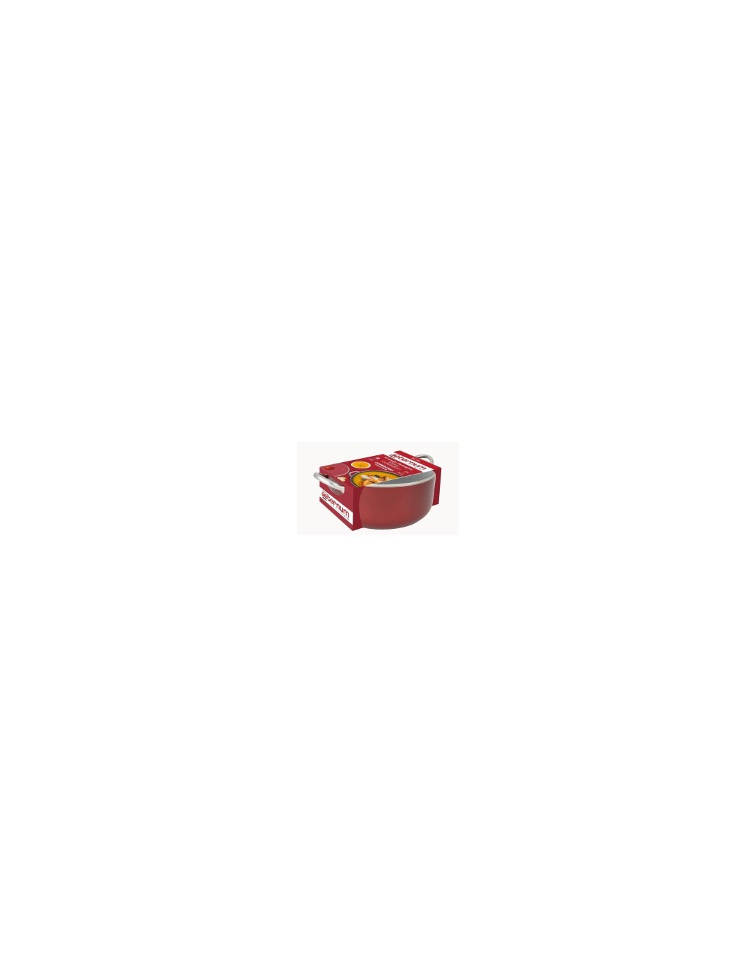 GRANDE FAMIGLIA CASSERUOLA+COPERCHIO 30CM ROSSO su TreG Ingrosso