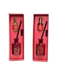 SET 2PZ DIFFUSORI DI ESSENZA 180ML CON SPRAY 50ML PROFUMI ASSORTITI...