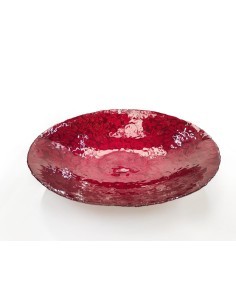 CENTROTAVOLA VETRO ROMANTIC 40CM ROSSO su TreG Ingrosso