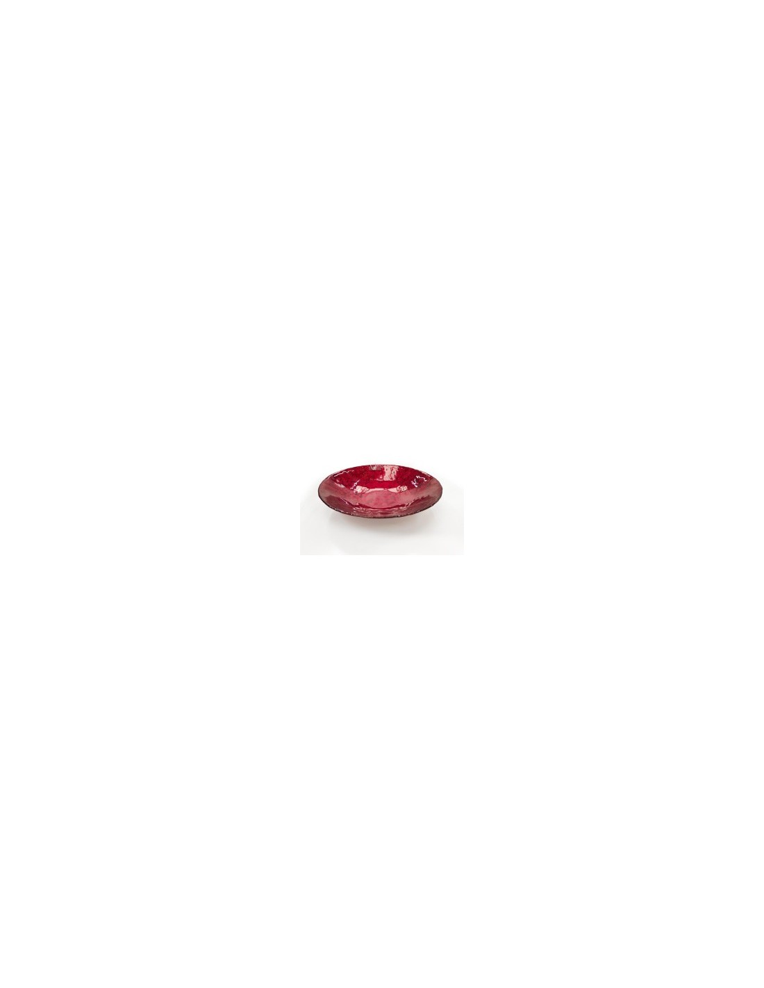 CENTROTAVOLA VETRO ROMANTIC 30CM ROSSO su TreG Ingrosso