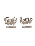 DECORAZIONE SCRITTA DH190736 FAMILY/HOME 25X5X21CM RESINA ASSORTITO...