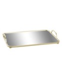 VASSOIO BD195038 VETRO/MELAMINA 39X26X5CM DORATO su TreG Ingrosso