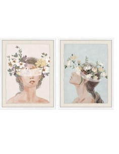 QUADRO CU201352 CRISTALLO/LEGNO 55X70CM MODELLI ASSORTITI su TreG I...