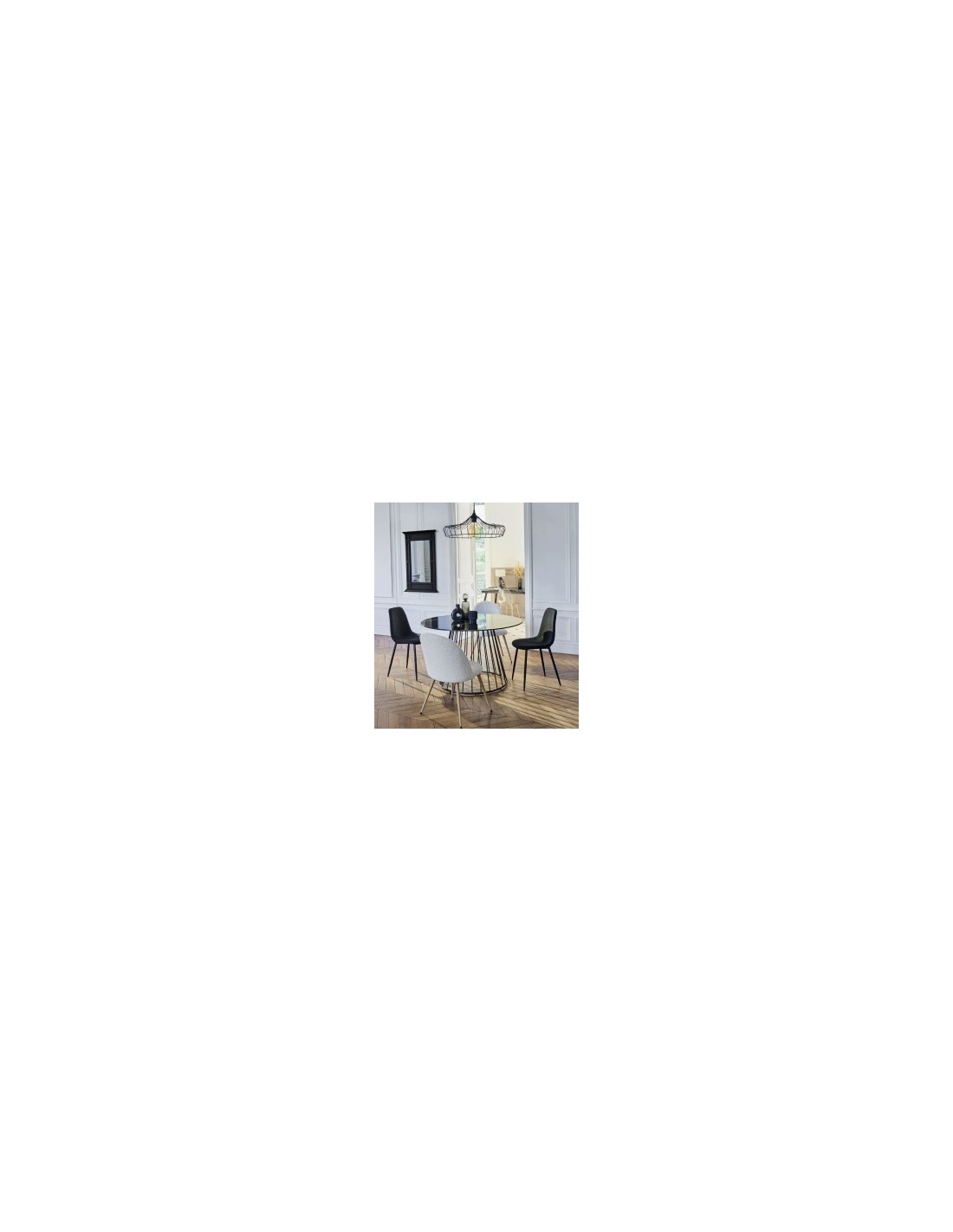 SEDIA 131255C TYKA NERA GAMBE NERE su TreG Ingrosso
