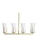 LAMPADARIO LA195767 METALLO/CRISTALLO 67X14X22CM DORATO su TreG Ing...