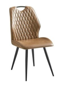 SEDIA MB200036 METALLO/POLIESTERE 60X48X89CM MARRONE su TreG Ingrosso