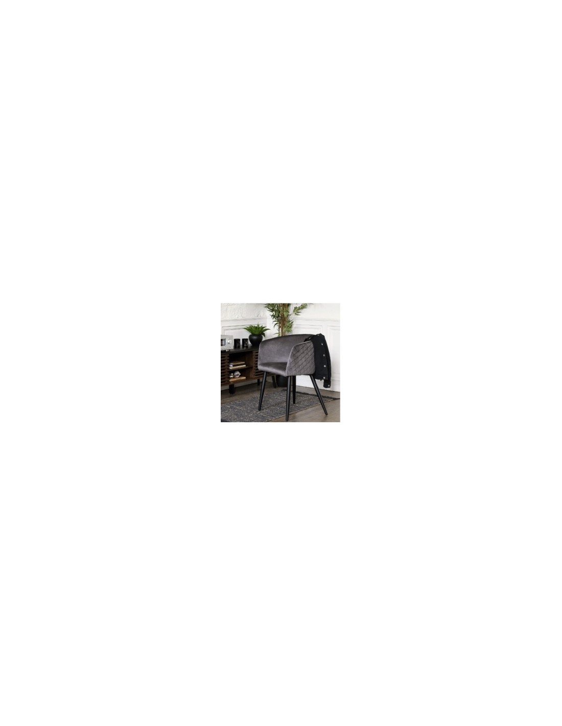 POLTRONA 157153A MARLO VELLUTO GRIGIO su TreG Ingrosso