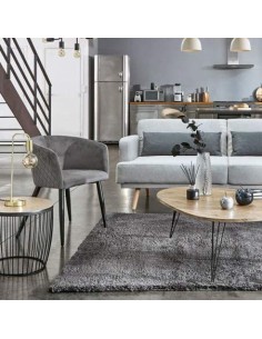 POLTRONA 157153A MARLO VELLUTO GRIGIO su TreG Ingrosso