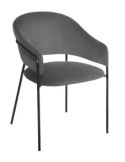 POLTRONA 166590C SIRON VELLUTO GRIGIO su TreG Ingrosso