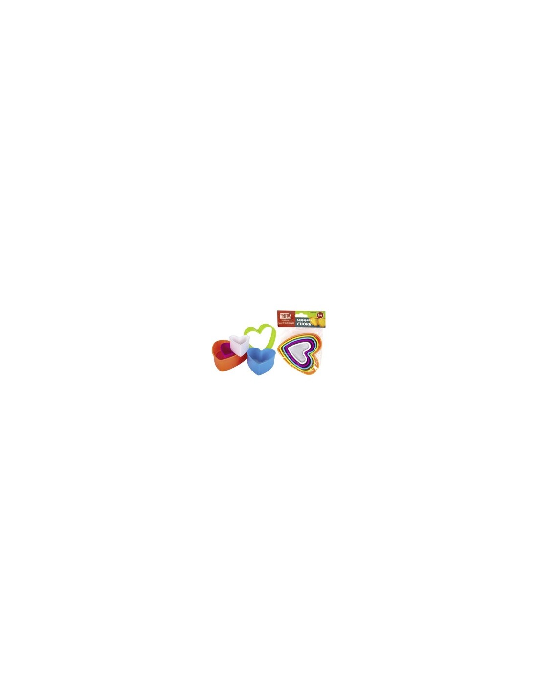 SET 5 FORMABISCOTTI COP07308A FORMA CUORE su TreG Ingrosso