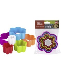SET 6 FORMABISCOTTI COP07306A FORMA FIORE su TreG Ingrosso