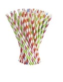 CONF 50PZ CANNUCCE CARTA 228564 COLORI ASSORTITI su TreG Ingrosso