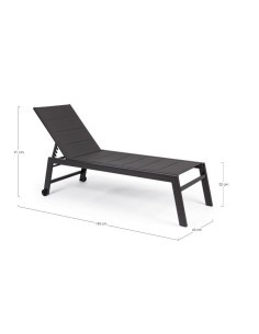 LETTINO 0662854 HILDE ANTRACITE CON RUOTE su TreG Ingrosso