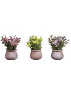 VASO CON FIORI 66059 COLORI ASSORTITI 11X22CM su TreG Ingrosso