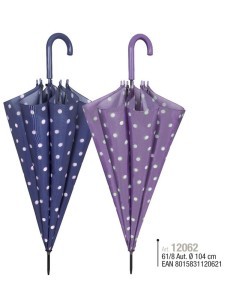 12062 OMBRELLO DONNA 61CM AUTOMATICO POIS su TreG Ingrosso