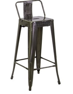 SGABELLO 803318 BRISTOL GALVANIZZATO H77CM su TreG Ingrosso