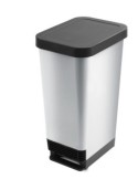 PATTUMIERA A PEDALE 45LT MODA SILVER su TreG Ingrosso