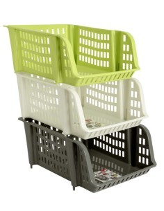 CESTA IMPILABILE 0676 29X36X15CM su TreG Ingrosso