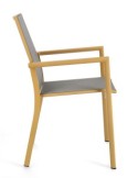 SEDIA 0663300 KONNOR SENAPE CON BRACCIOLI su TreG Ingrosso