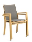 SEDIA 0663300 KONNOR SENAPE CON BRACCIOLI su TreG Ingrosso
