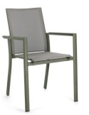 SEDIA 0663302 KONNOR VERDE CON BRACCIOLI su TreG Ingrosso