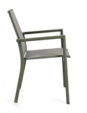 SEDIA 0663302 KONNOR VERDE CON BRACCIOLI su TreG Ingrosso